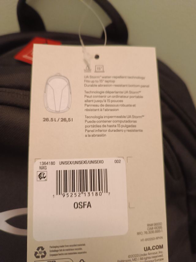 Mochila Under Armour Hustle Preta OSFA