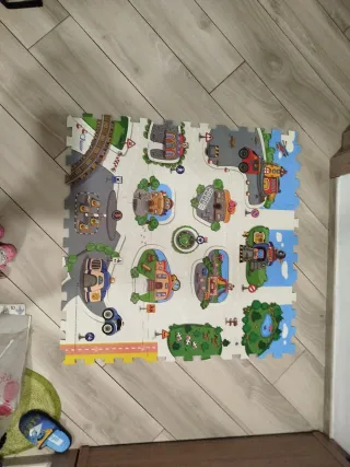 Tappeto puzzle bambini città