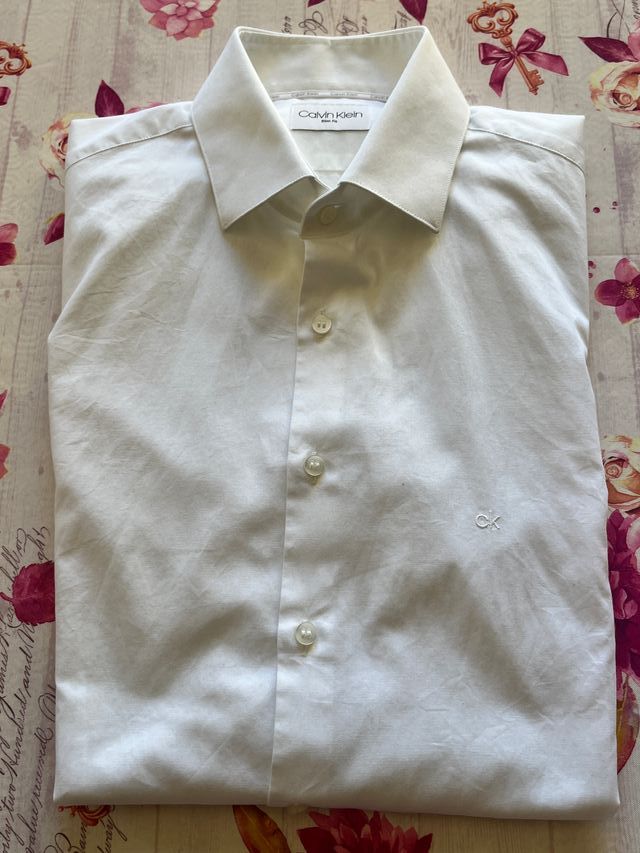 Camicia Calvin Klein Bianca Slim Fit 39 15 1/2