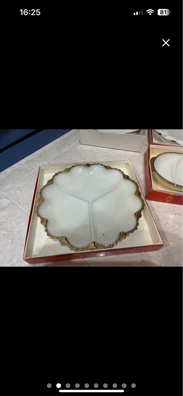 Conjunto 4 piezas vidrio opalino Anchor Hocking