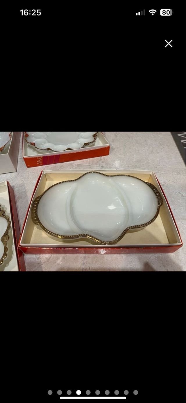 Conjunto 4 piezas vidrio opalino Anchor Hocking