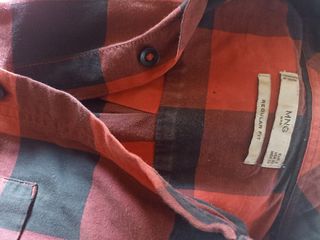 Camisa MNG MAN cuadros Rojo/Negro Talla S