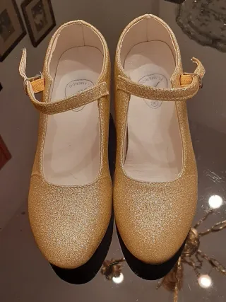 Zapatos Flamenca Dorados Talla 36