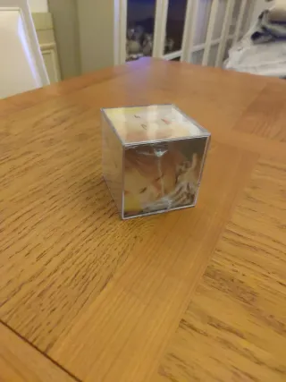 Cubo porta foto plexiglass trasparente