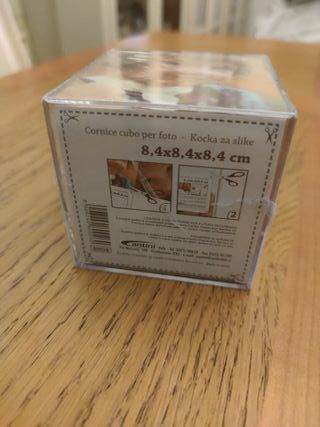 Cubo porta foto plexiglass trasparente