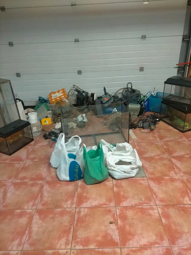 ! Chollo! Ven rápido. Lote acuarios y accesorios