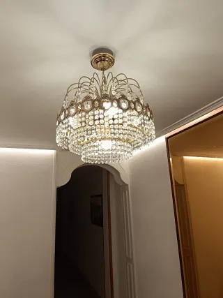 Lámpara de techo de cristal