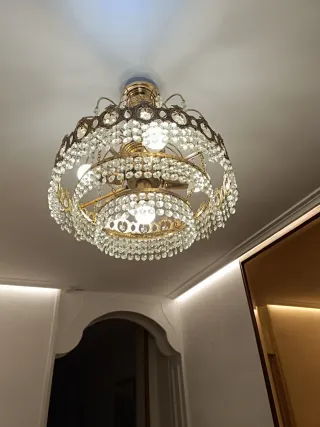 Lámpara de techo de cristal