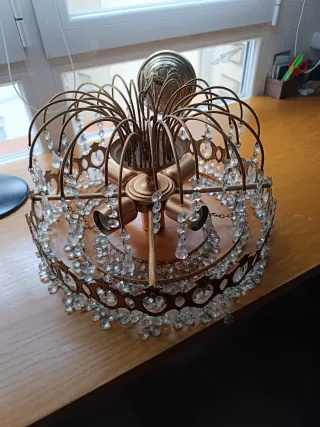 Lámpara de techo de cristal