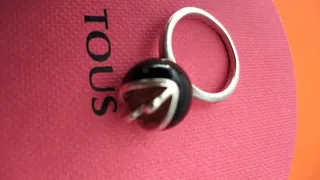 Anillo Tous Plata 925 Negro