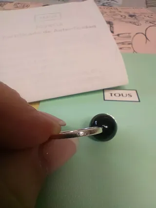 Anillo Tous Plata 925 Negro