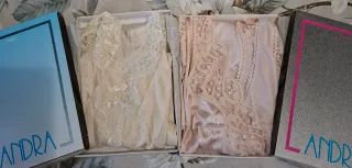 2 Sottovesti Lingerie Tg. XL Beige e Rosa