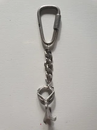 Portachiavi gatto argento vintage anni '70