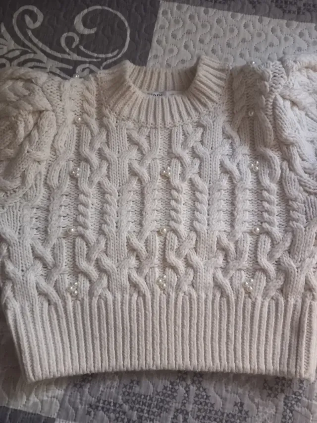 Jersey Zara perlas talla S