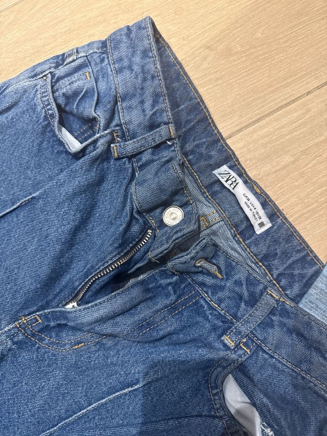 Pantalón Zara Wide Leg Azul