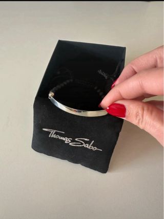 Pulsera Thomas Sabo Negra/Plata