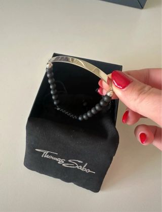 Pulsera Thomas Sabo Negra/Plata