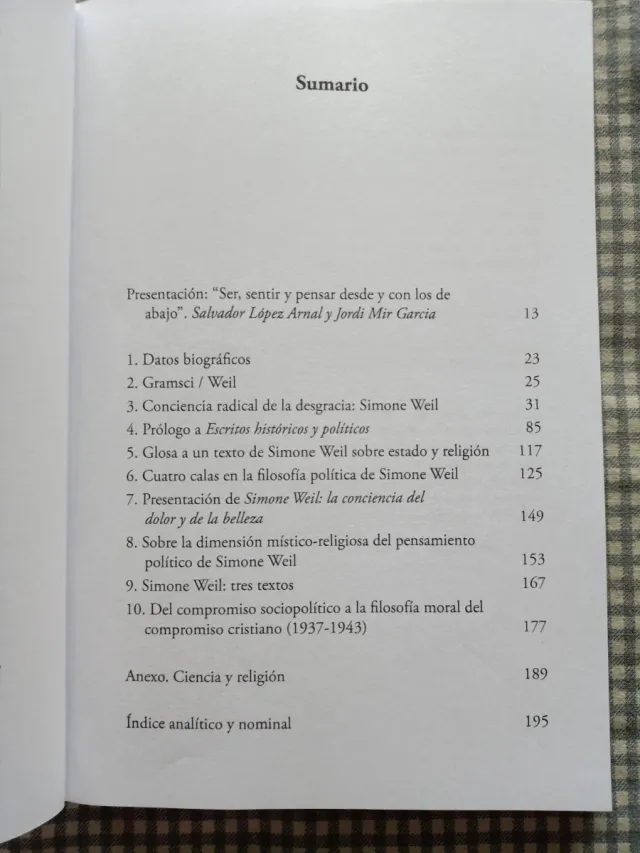 Sobre Simone Weil – Francisco Fernández Buey