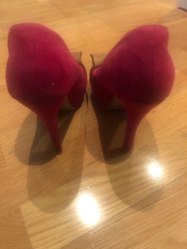 Tacones rojos y marrones talla 38