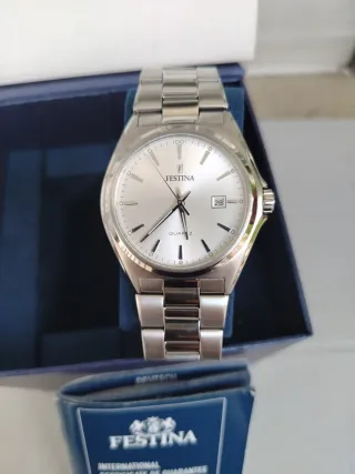 Reloj Festina Hombre Plateado NUEVO. Mallorca palm