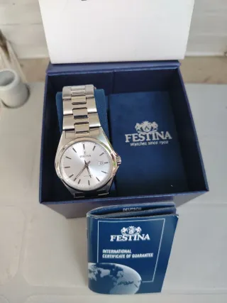 Reloj Festina Hombre Plateado NUEVO. Mallorca palm