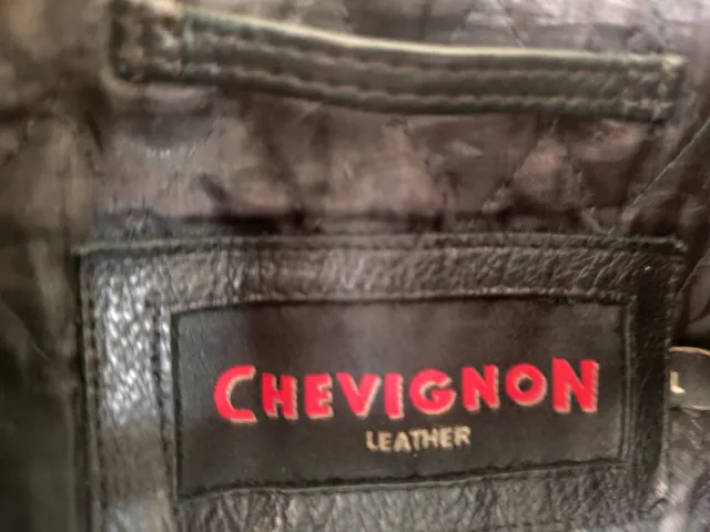 Chaqueta Piel Vintage Chevignon Negra