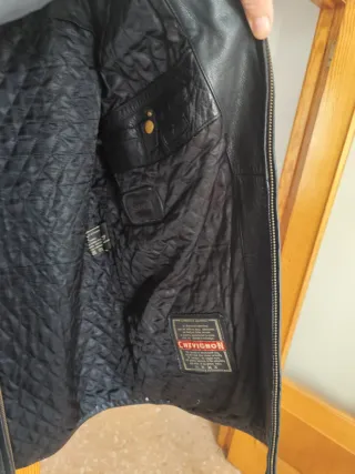 Chaqueta Piel Vintage Chevignon Negra