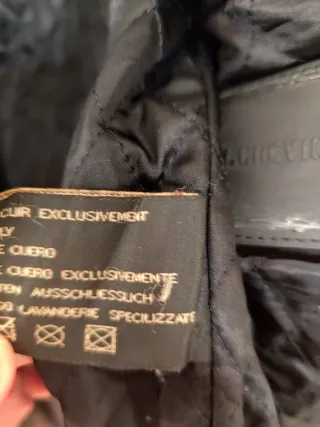 Chaqueta Piel Vintage Chevignon Negra