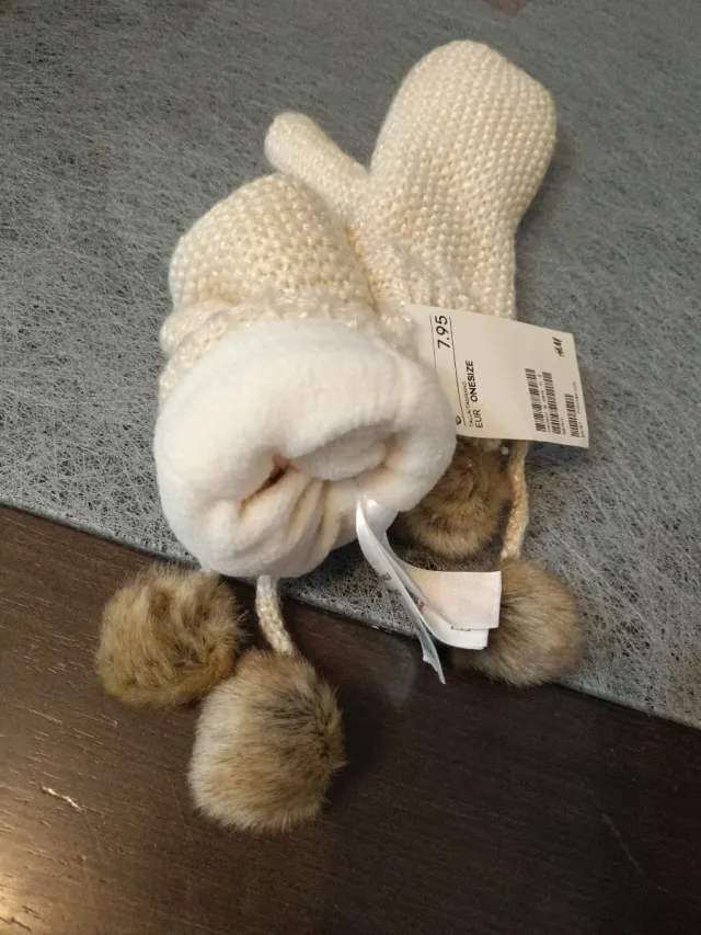 Manoplas H&M Beige Mujer Talla Única