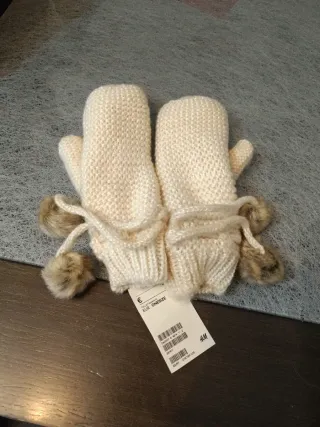 Manoplas H&M Beige Mujer Talla Única