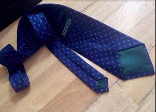 Corbata de seda italiana azul con estampado