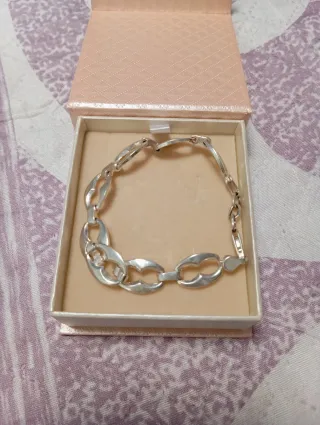 Esclava Plata Eslabones con Sello