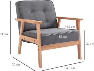 Poltrona Vintage Stile Scandinavo Morbida e Ammort