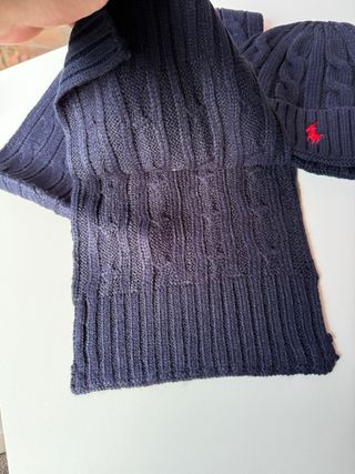 Gorra y bufanda Ralph Lauren azul