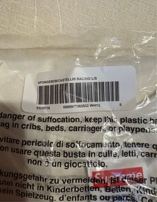 T-shirt Supreme x Spongebob manica lunga taglia S