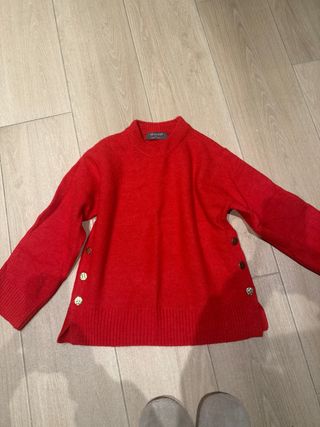 Jersey Primark Rojo Botones