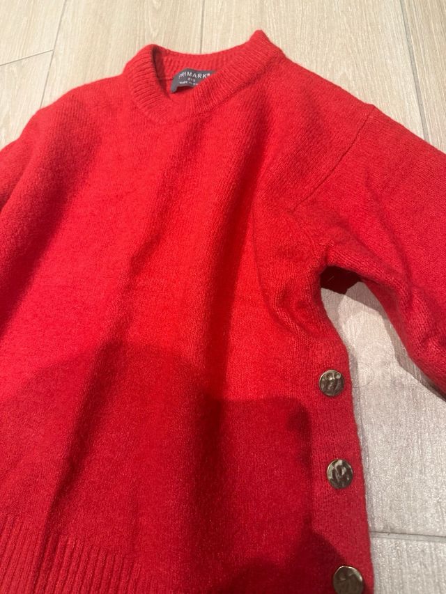 Jersey Primark Rojo Botones