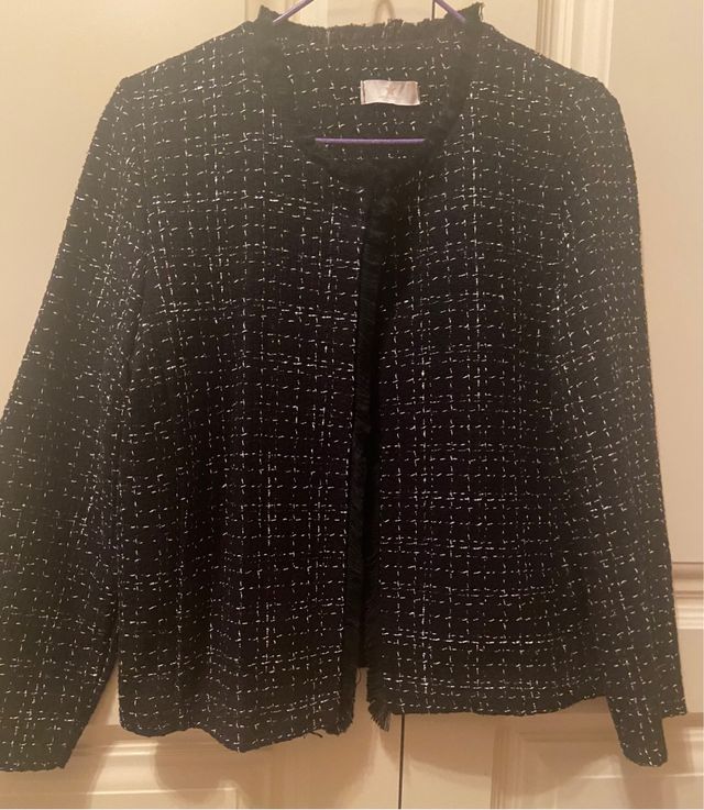 Chaqueta Tweed Negra y Blanca