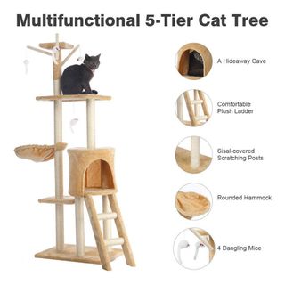 Tiragraffi nuovo con cucce h 140 cm