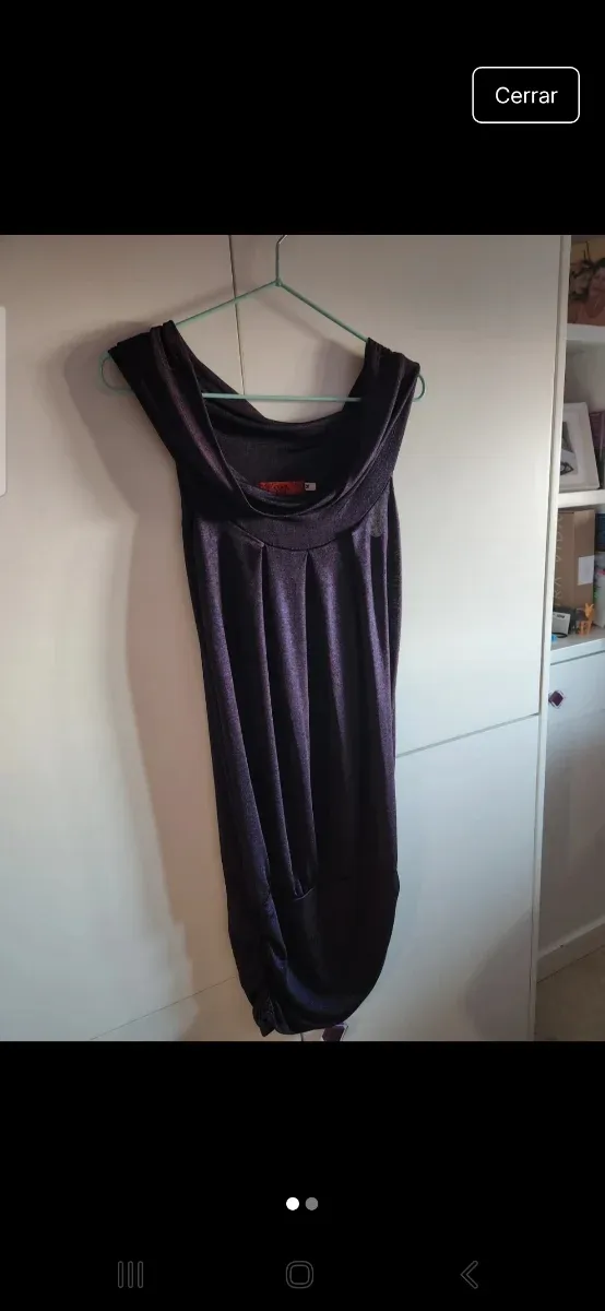 Vestido morado brillante mini