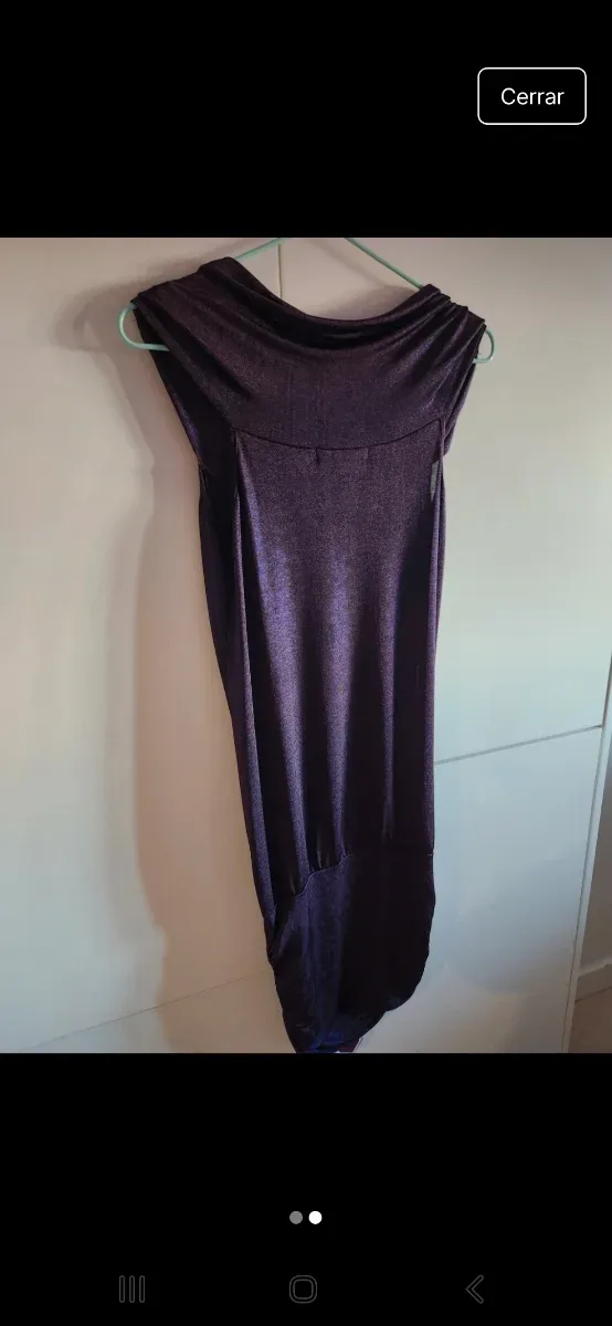 Vestido morado brillante mini