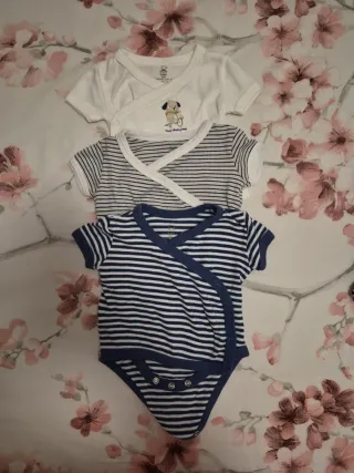 Body neonato incrociato 3 pezzi 0-1 mesi 50 cm