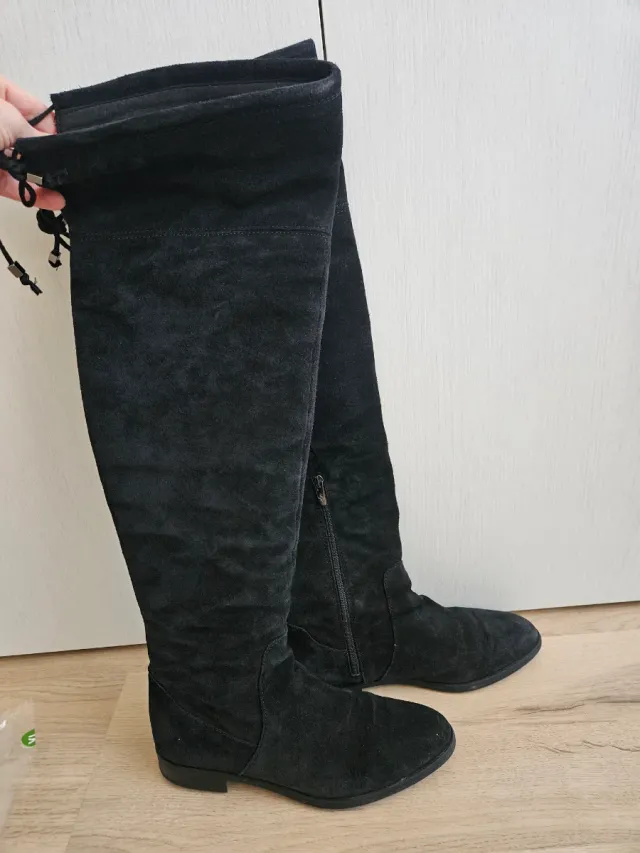 Botas altas Alpe piel negra Talla 38