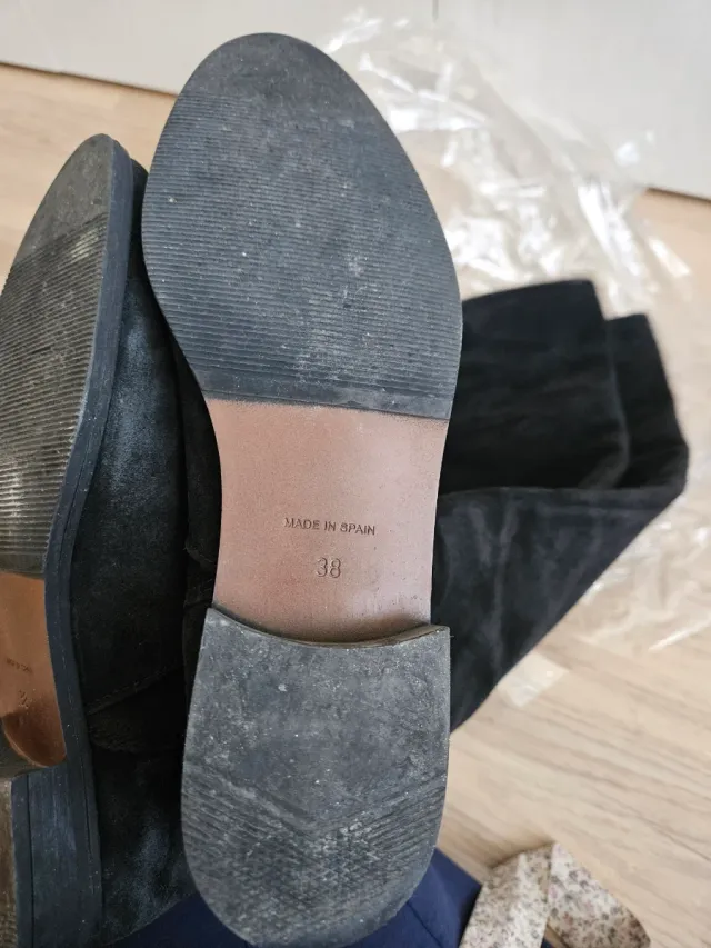 Botas altas Alpe piel negra Talla 38