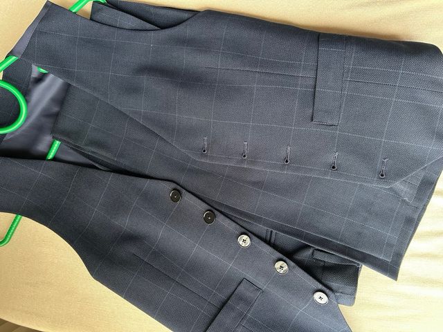 Traje de 3 piezas azul marino Mango (Nuevo)