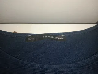 Blusa azul manga larga con botones