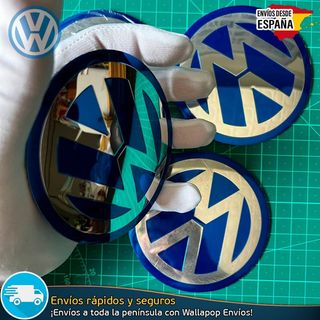 Emblema Volkswagen Azul 90mm Tapacubos Llantas