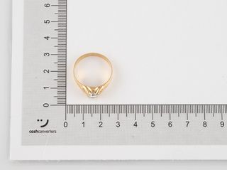 anillo oro 18k con piedra con circonita