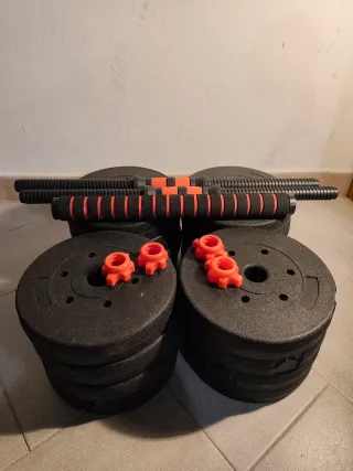 Juego Mancuernas y barra