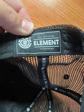 Gorra Element Rejilla Negra